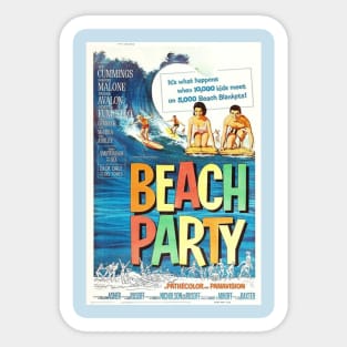 Vintage Movie - Beach Party Poster Sticker